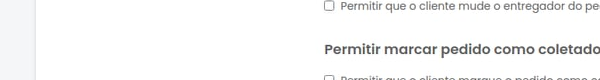 Checkbox individual Permitir marcar pedido como coletado